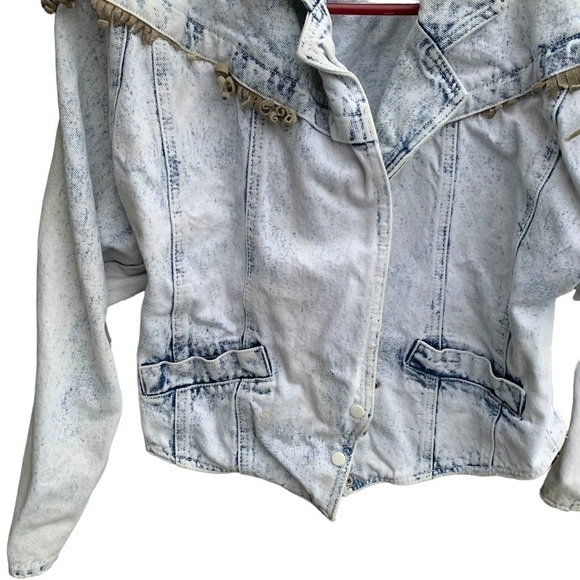 Vintage Acid Wash Blue Jean Denim Jacket Women’s Size Small - Picture 7 of 8
